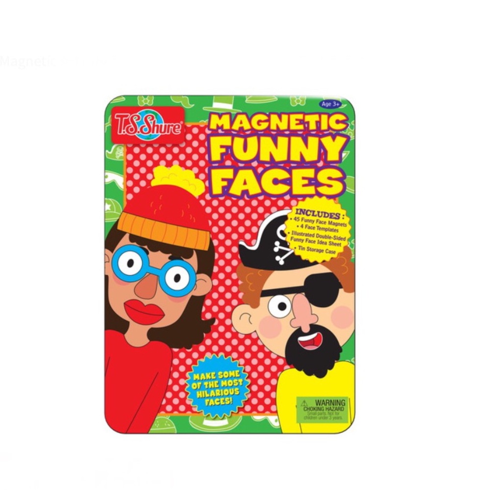 T. S. Shure Magnetic Funny Faces Tin Play Set